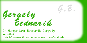 gergely bednarik business card